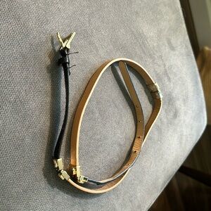 Jcrew skinny multicolored leather belt with gold hardware